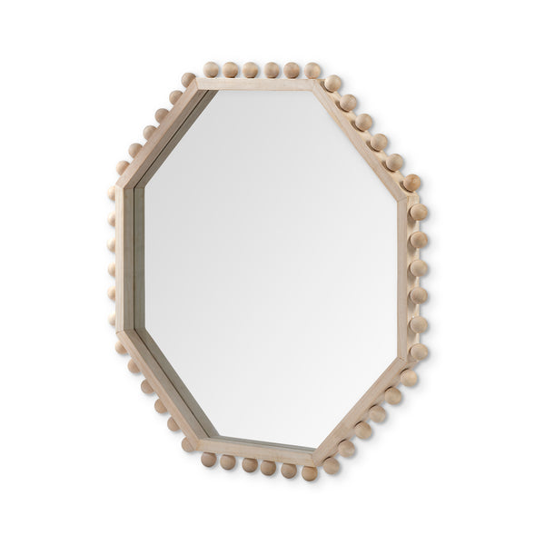 Torquay Natural Wood Octagon Frame Mirror