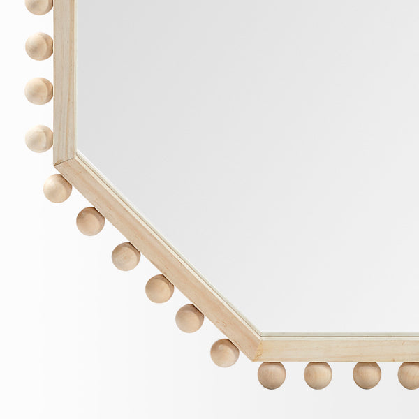 Torquay Natural Wood Octagon Frame Mirror