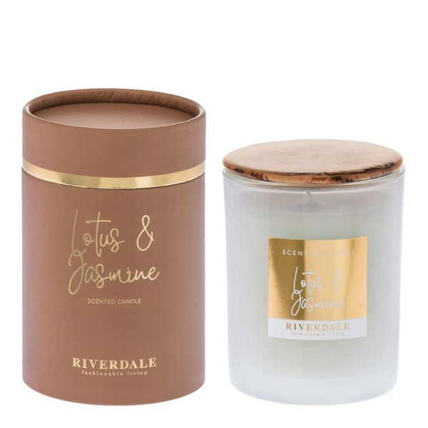 LOTUS AND JASMINE SCENTED CANDLE