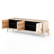 WILEY MEDIA CONSOLE-BLEACHED BURL