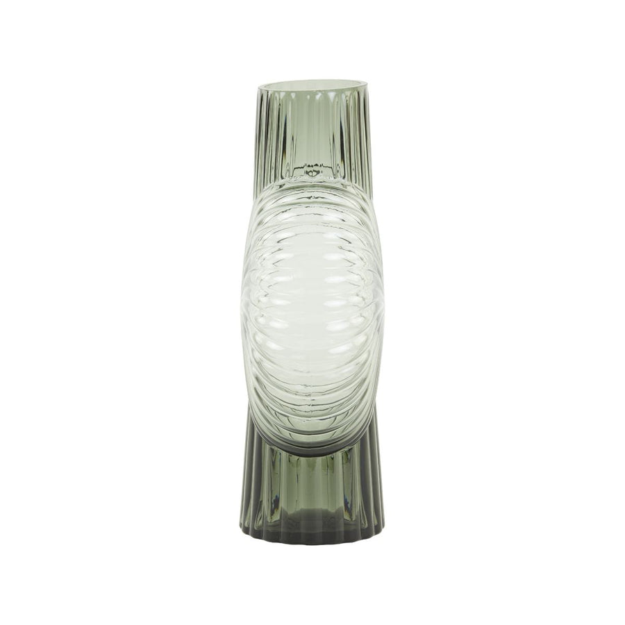 VASE 22X10,5X32 CM MIA GLASS GREY