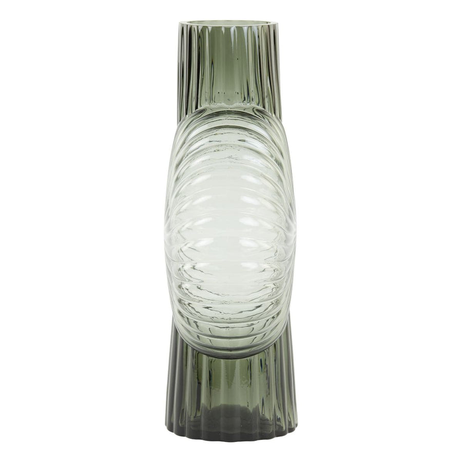 VASE 27X13X40 CM MIA GLASS GREY