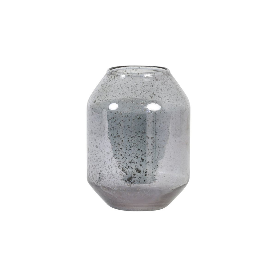 VASE Ø15X20 CM SOGODA GLASS STONE FINISH BLUE