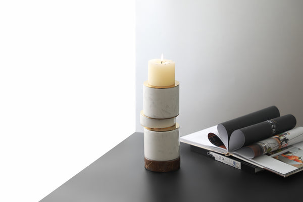 TWIST MARBLE CANDLE HOLDER