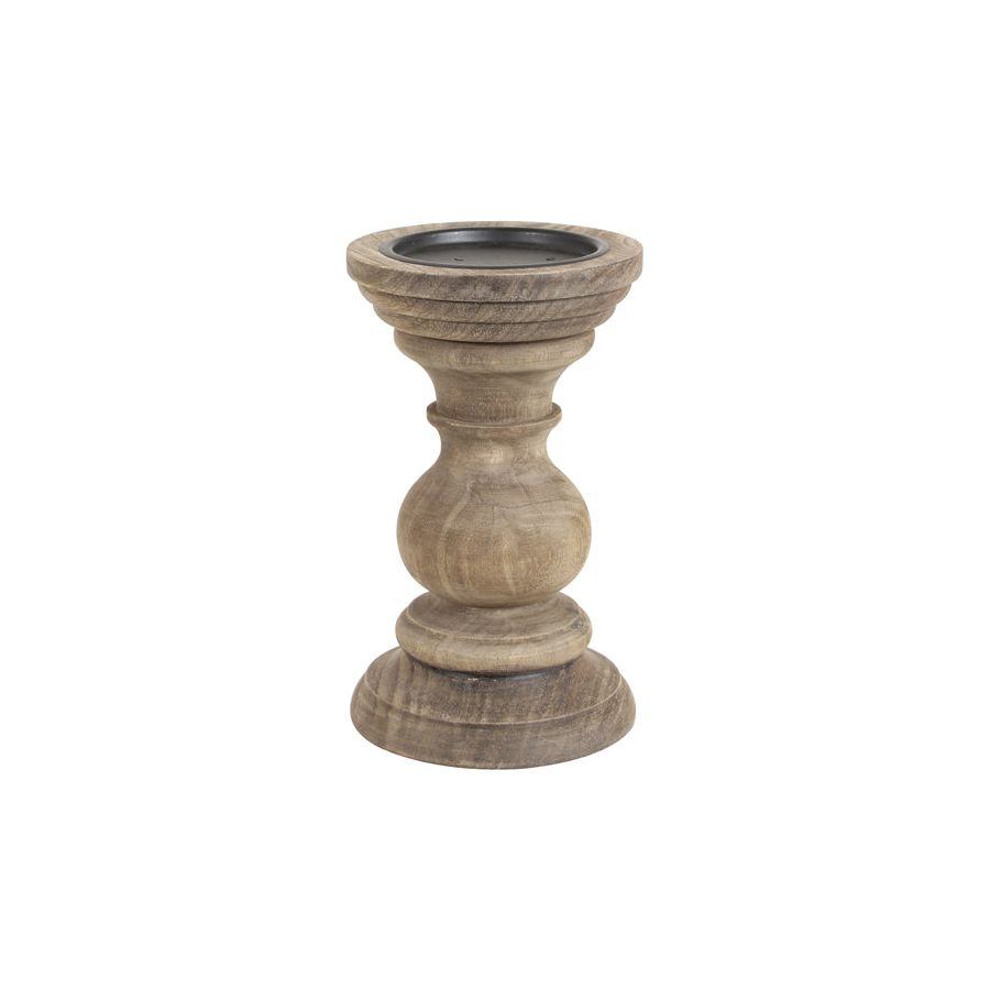 CANDLE HOLDER Ø12X20 CM PESCARA WOOD WEATHER BARN