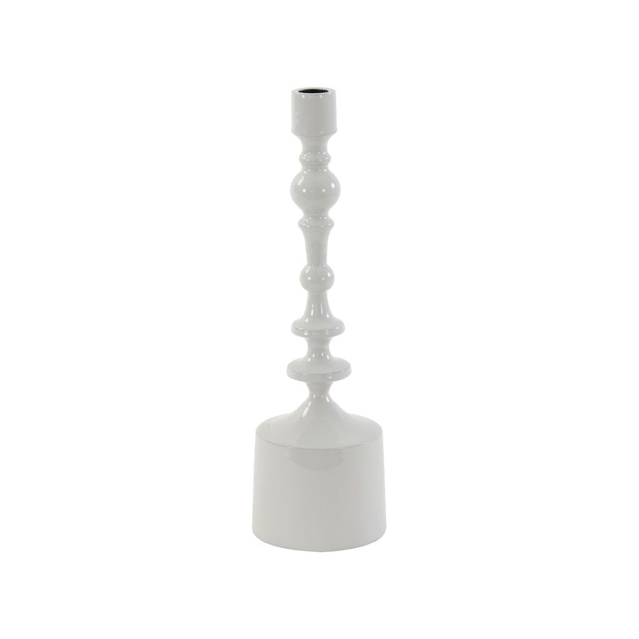 CANDLE HOLDER Ø10X34 CM SHEVA SHINY LIGHT GREY