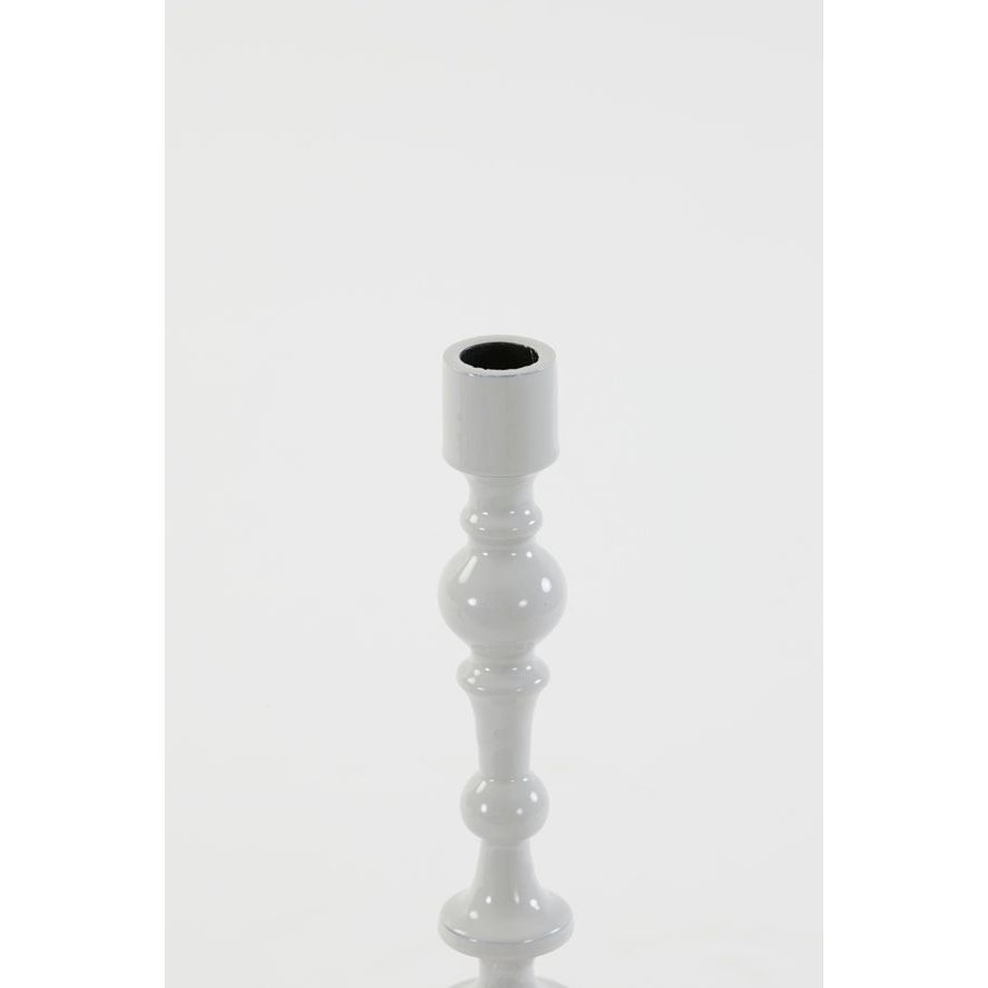 CANDLE HOLDER Ø10X34 CM SHEVA SHINY LIGHT GREY