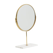 MIRROR ON BASE 33X12,5X48 CM RIESCO MARBLE WHITE-GOLD