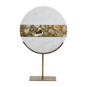 ORNAMENT ON BASE 35X12X50 CM GOUYA MARBLE+ANTIQUE BRONZE