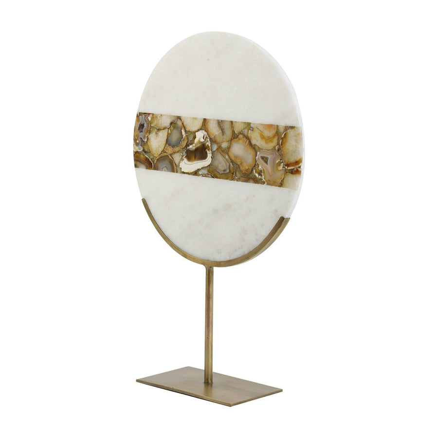 ORNAMENT ON BASE 35X12X50 CM GOUYA MARBLE+ANTIQUE BRONZE