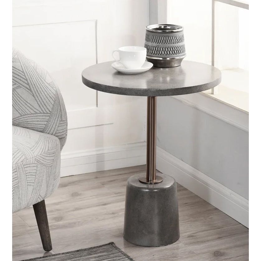 GREY CEMENT ACCENT TABLE