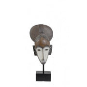 ORNAMENT ON BASE 25X13,5X61 CM MASK BROWN-BLACK