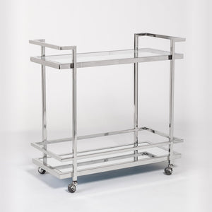 BRENTWOOD BAR CART IN POLISHED CHROME