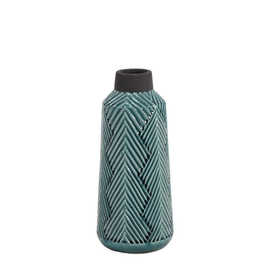 VASE DECO 14.5X33CM ACASI CERAMICS DARK GREEN AND GREY