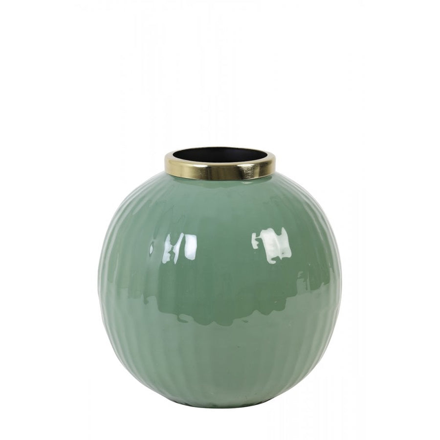 VASE DECO 26X26CM HUBEI GREEN