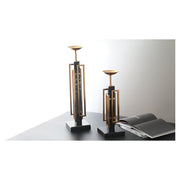 BLACK & BRASS CANDLE HOLDER - SET OF 2